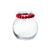 Pore glass vase, 16 cm, red
