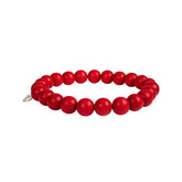 Pore wooden wreath, Ø 14 cm, red