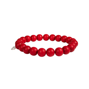 Pore wooden wreath, Ø 14 cm, red