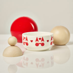 Elf Bowl Love, Ø 12 cm, white and red