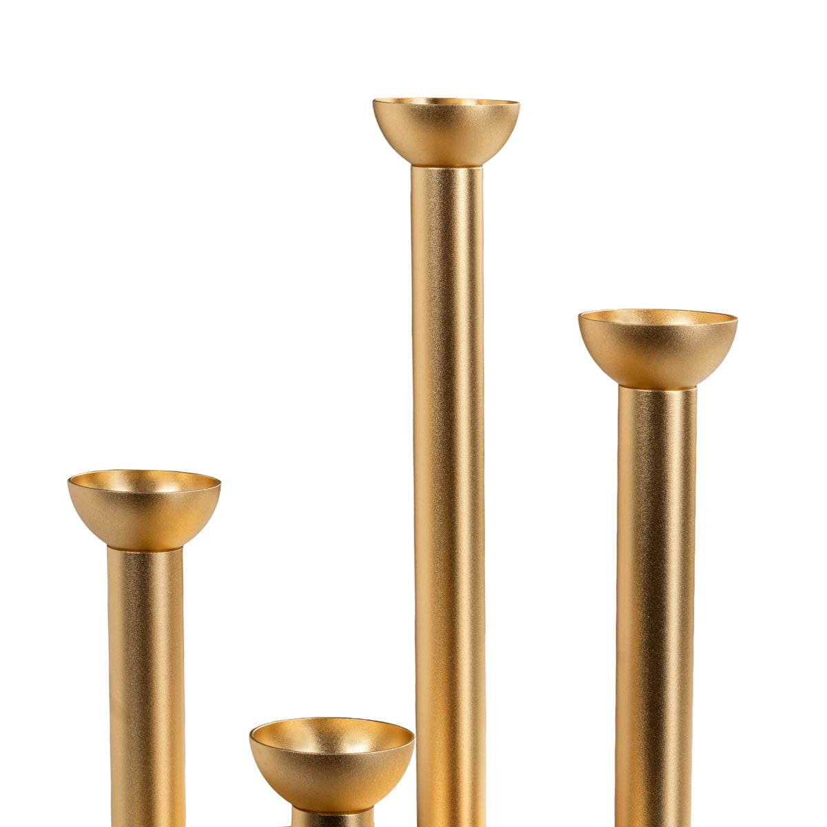Pipe advent candle holder, 18,5 cm, gold