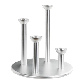 Pipe advent candle holder, 18,5 cm, silver