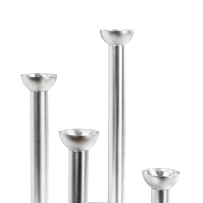 Pipe advent candle holder, 18,5 cm, silver