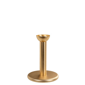 Pipe candleholder, 10 cm, gold