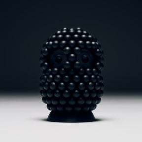 Boreal owl sculpture, 16,5 cm, black