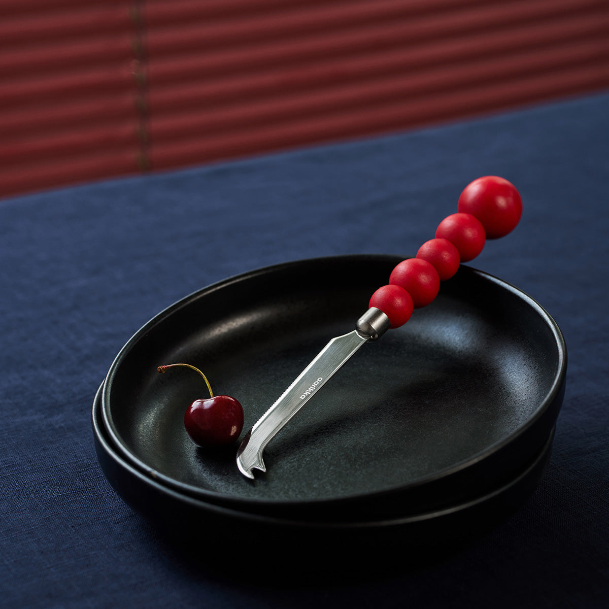 Puisto cheese knife, red
