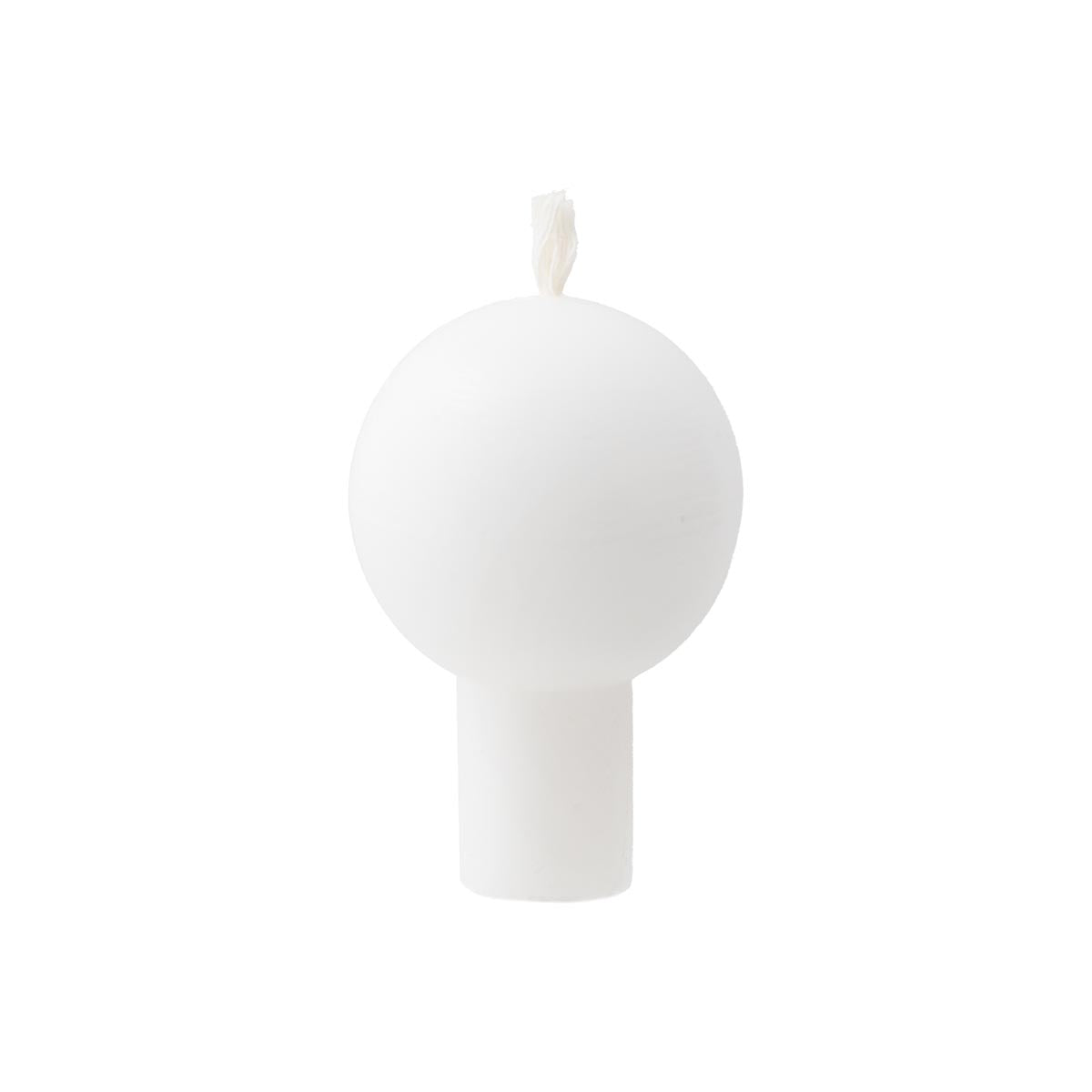 Ball candle, 6 pcs, white