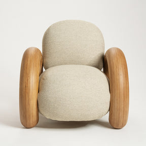 Ram lounge chair, Laurizon bouclé, off-white
