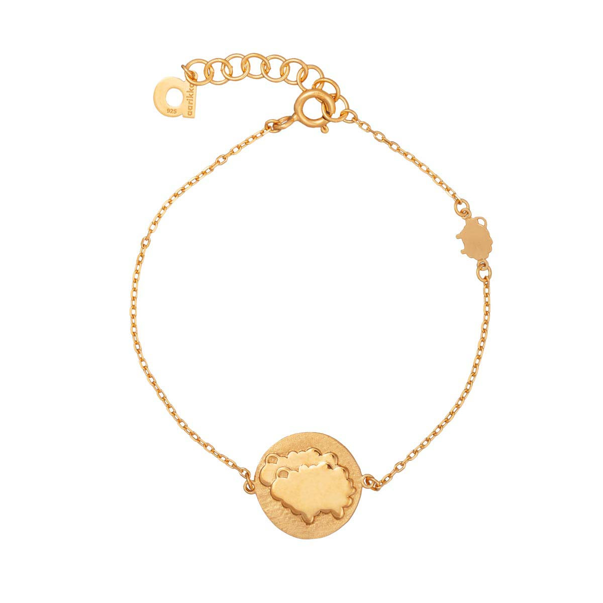 Gemini bracelet, gold-plated silver