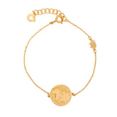 Leo bracelet, horoscope ram, gold-plated silver