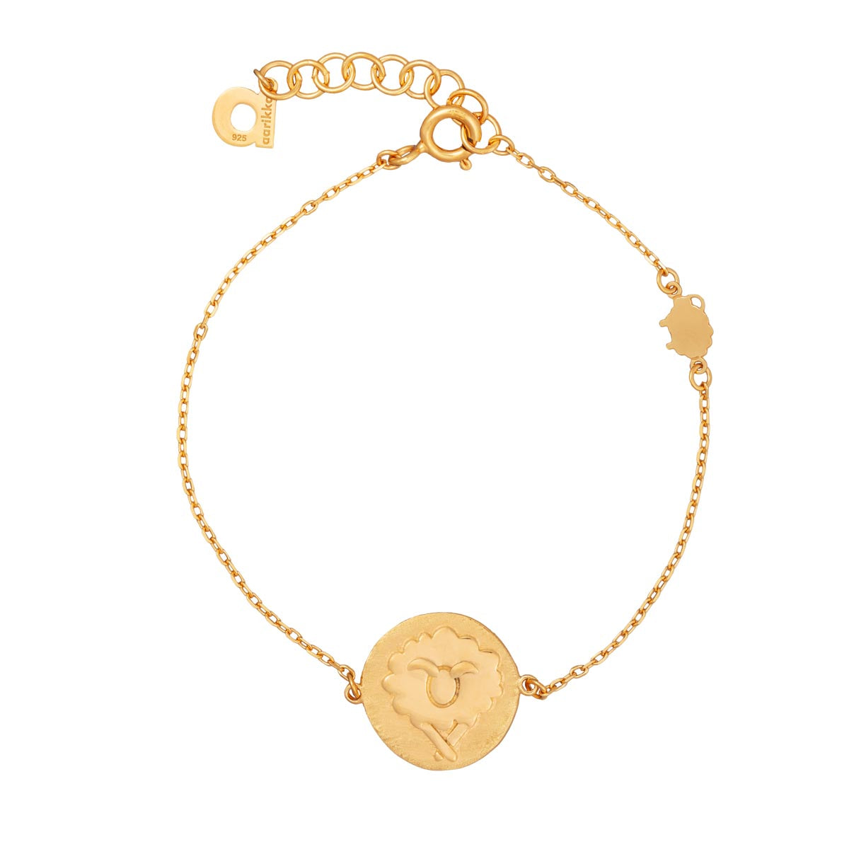 Virgo bracelet, gold-plated silver