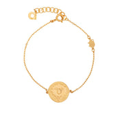 Virgo bracelet, gold-plated silver