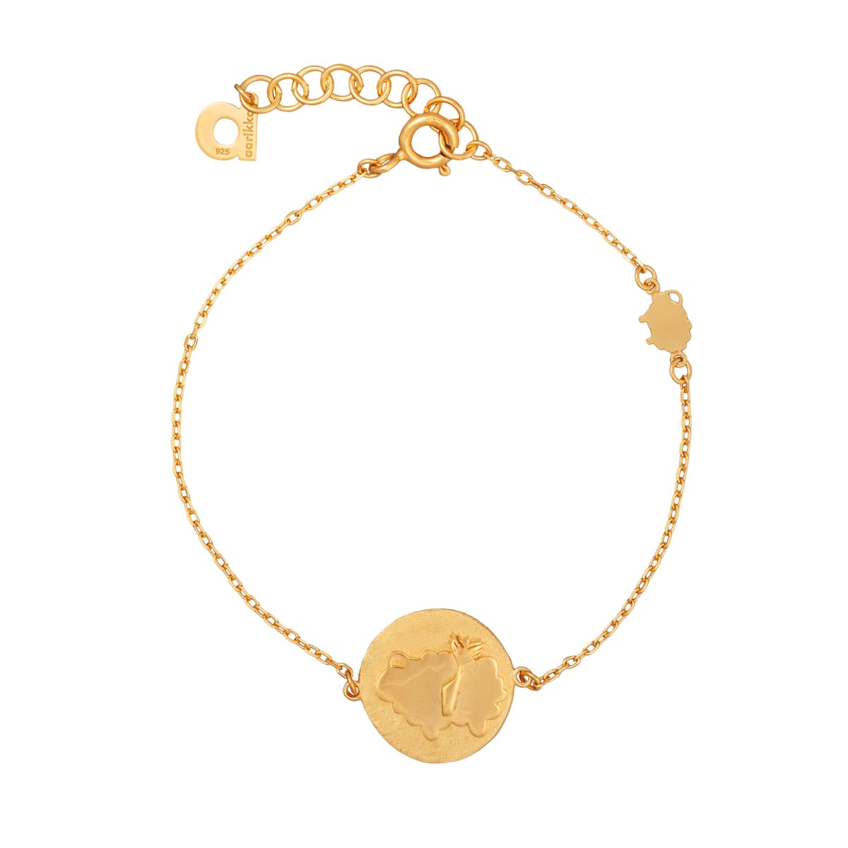 Sagittarius bracelet, gold-plated silver
