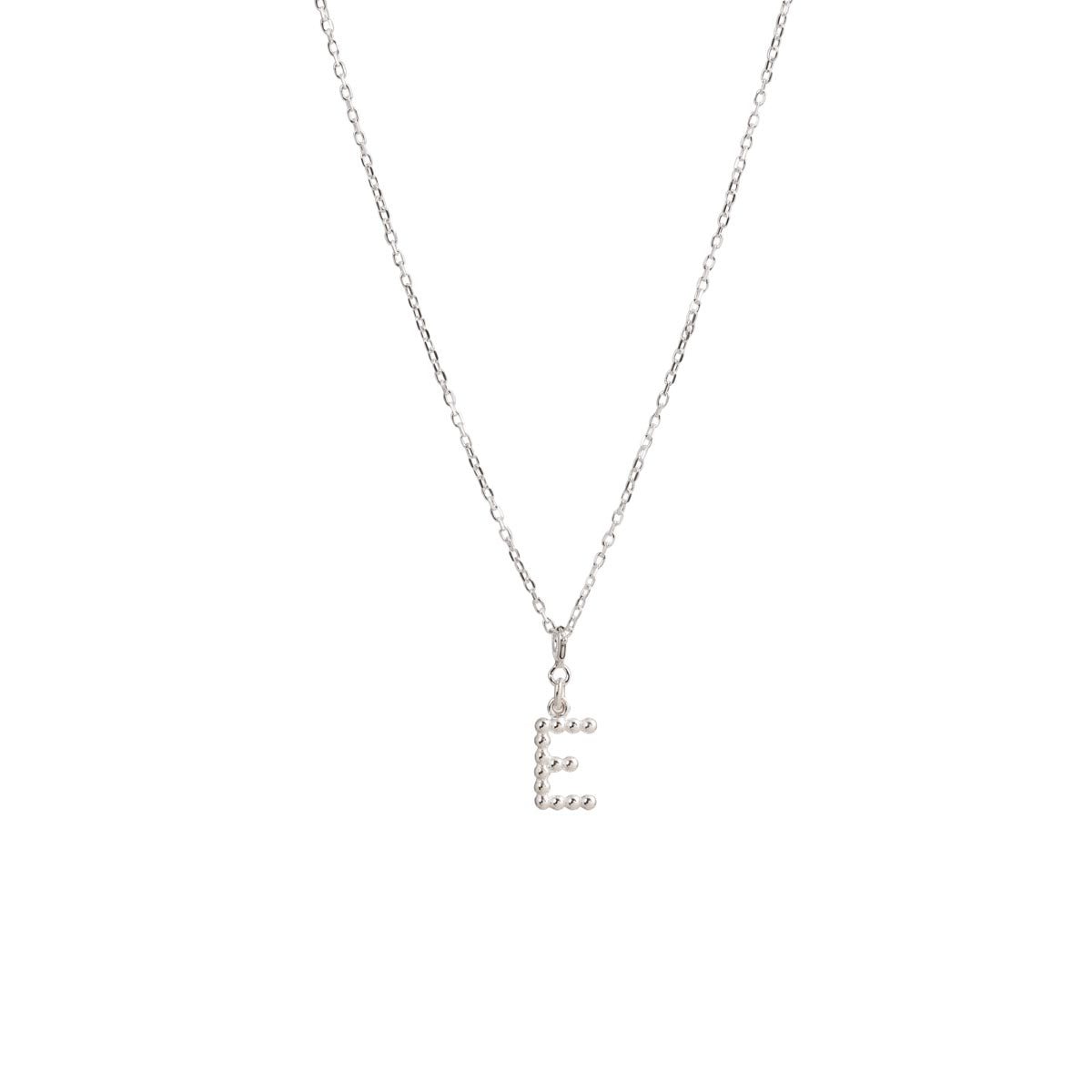 Yllätys Monogram Necklace E, silver