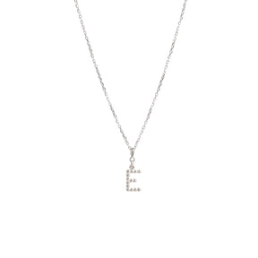 Yllätys Monogram Necklace E, silver