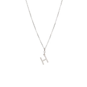 Yllätys Monogram Necklace H, silver