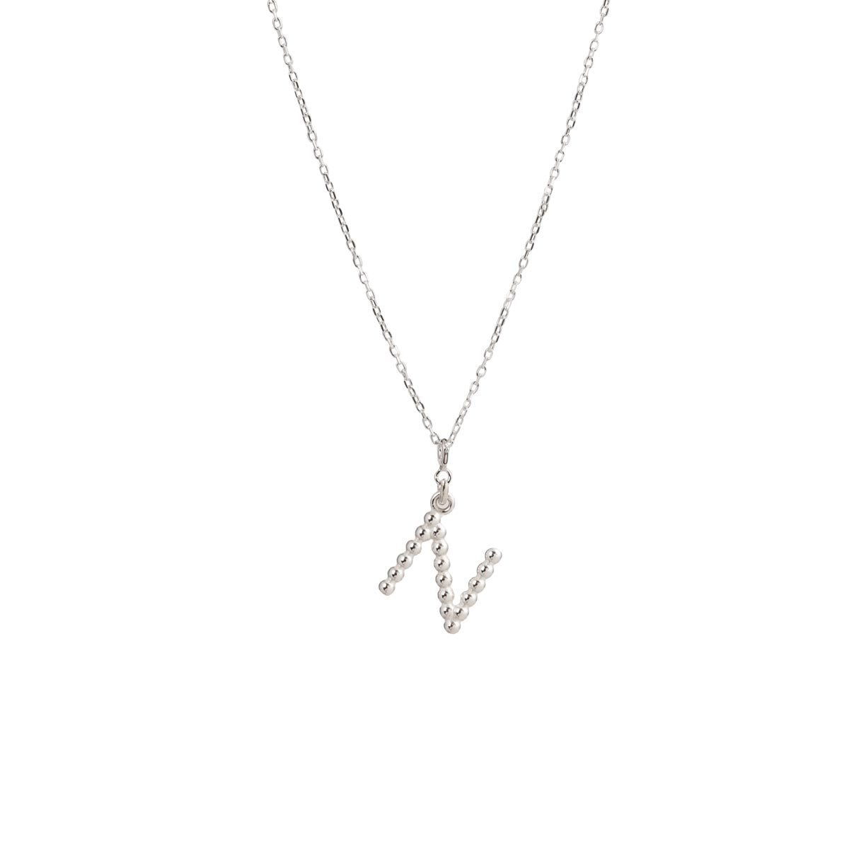 Yllätys Monogram Necklace N, silver