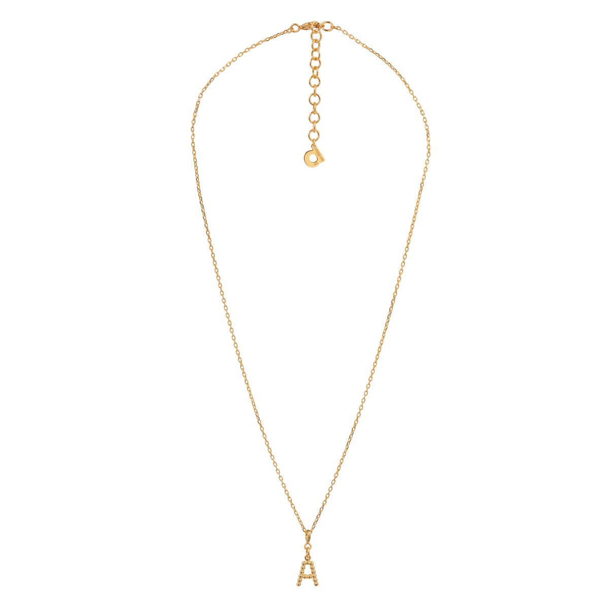 Yllätys Monogram Necklace A, gold-plated silver