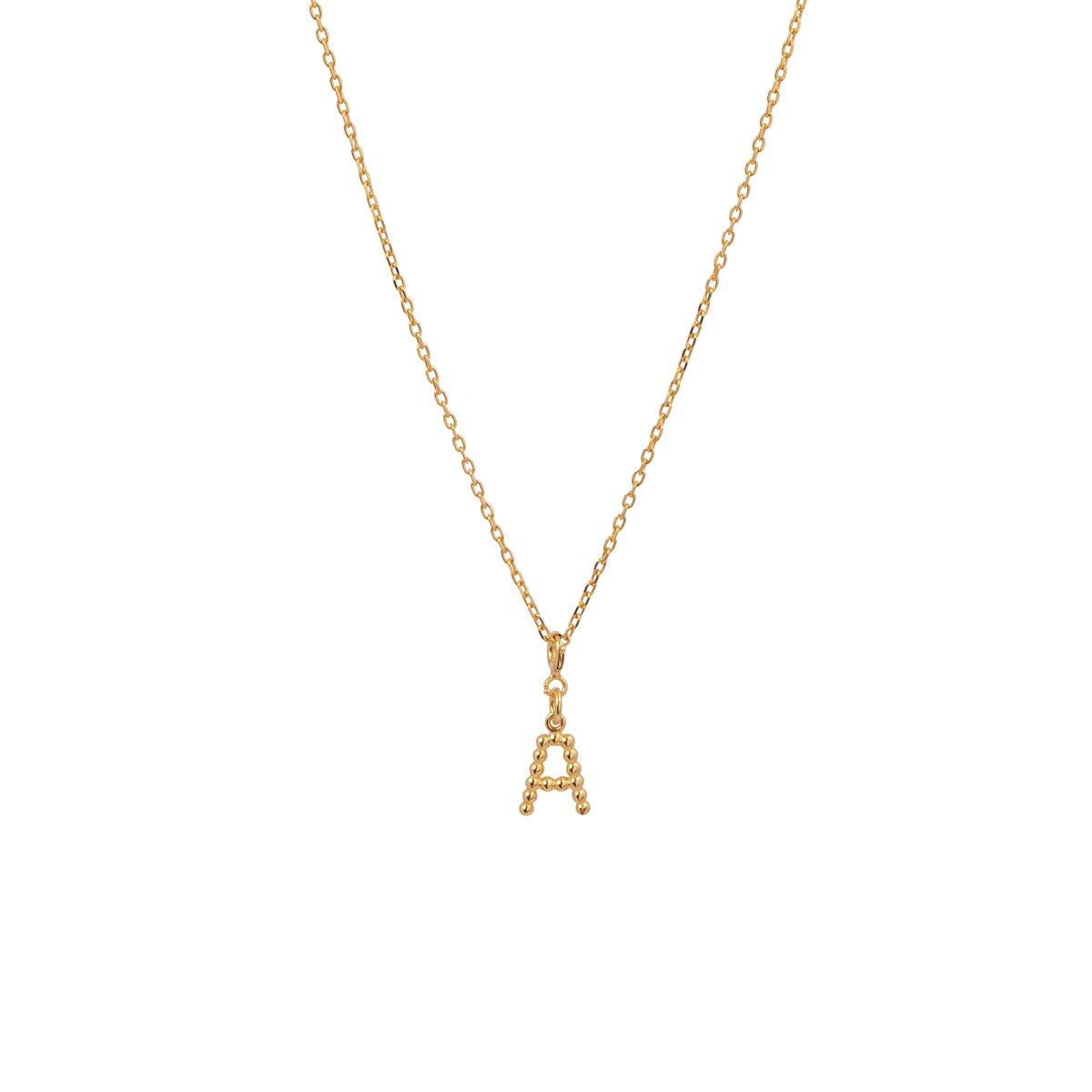 Yllätys Monogram Necklace A, gold-plated silver