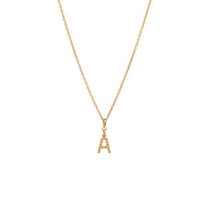 Yllätys Monogram Necklace A, gold-plated silver