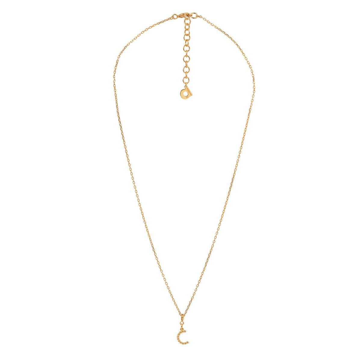 Yllätys Monogram Necklace C, gold-plated silver