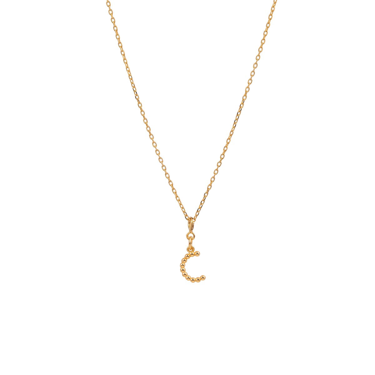 Yllätys Monogram Necklace C, gold-plated silver