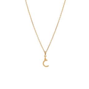Yllätys Monogram Necklace C, gold-plated silver