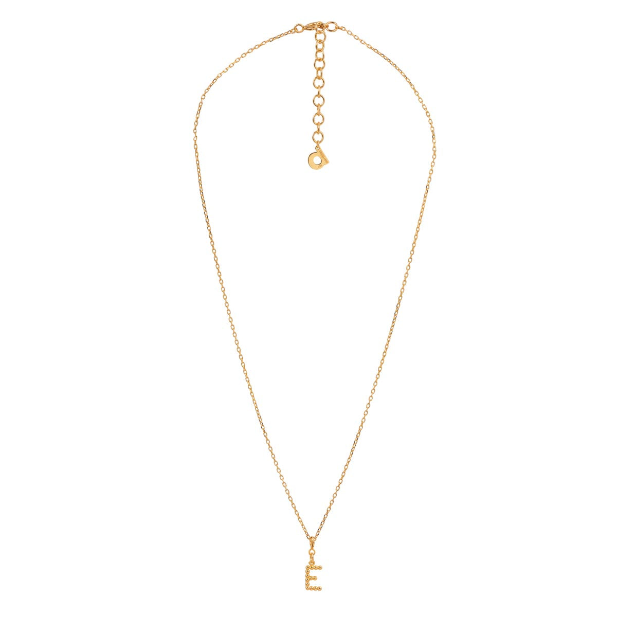 Yllätys Monogram Necklace E, gold-plated silver