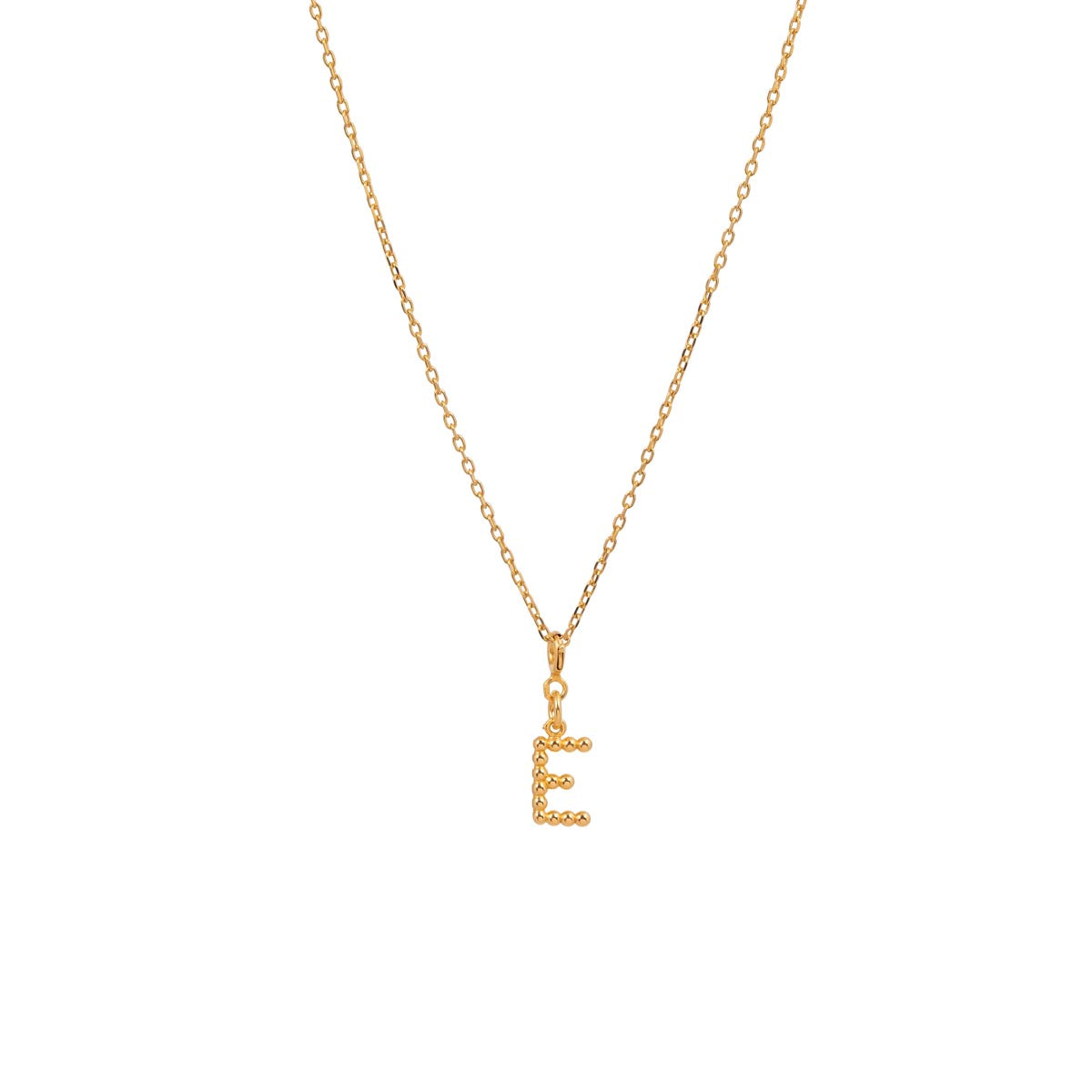 Yllätys Monogram Necklace E, gold-plated silver