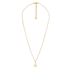 Yllätys Monogram Necklace H, gold-plated silver