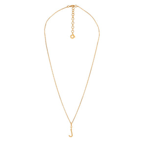 Yllätys Monogram Necklace J, gold-plated silver