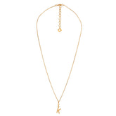 Yllätys Monogram Necklace K, gold-plated silver