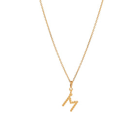 Yllätys Monogram Necklace M, gold-plated silver