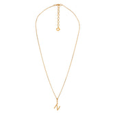 Yllätys Monogram Necklace N, gold-plated silver