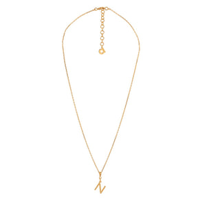 Yllätys Monogram Necklace N, gold-plated silver
