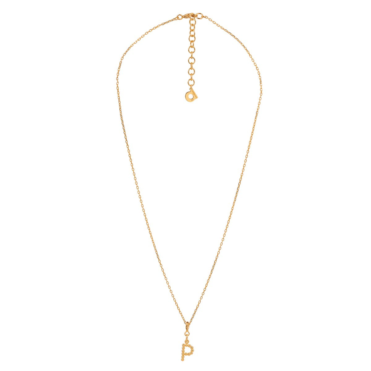 Yllätys Monogram Necklace P, gold-plated silver