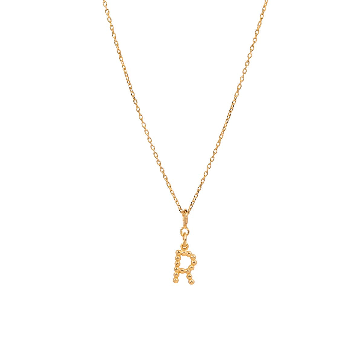 Yllätys Monogram Necklace R, gold-plated silver