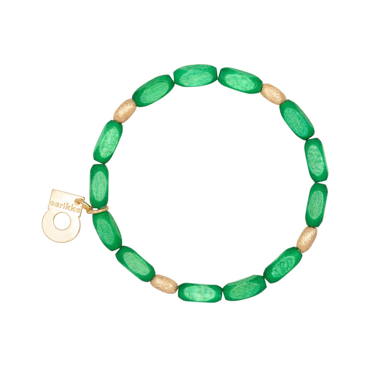 Elvira bracelet, green and gold