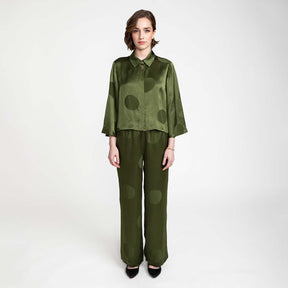 Paola shirt, Perla, olive green