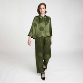 Paola shirt, Perla, olive green