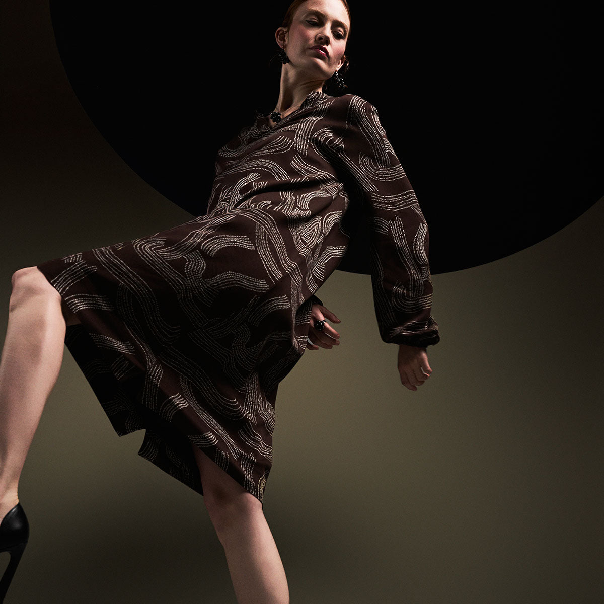 Nadja dress, Kaskadi, brown