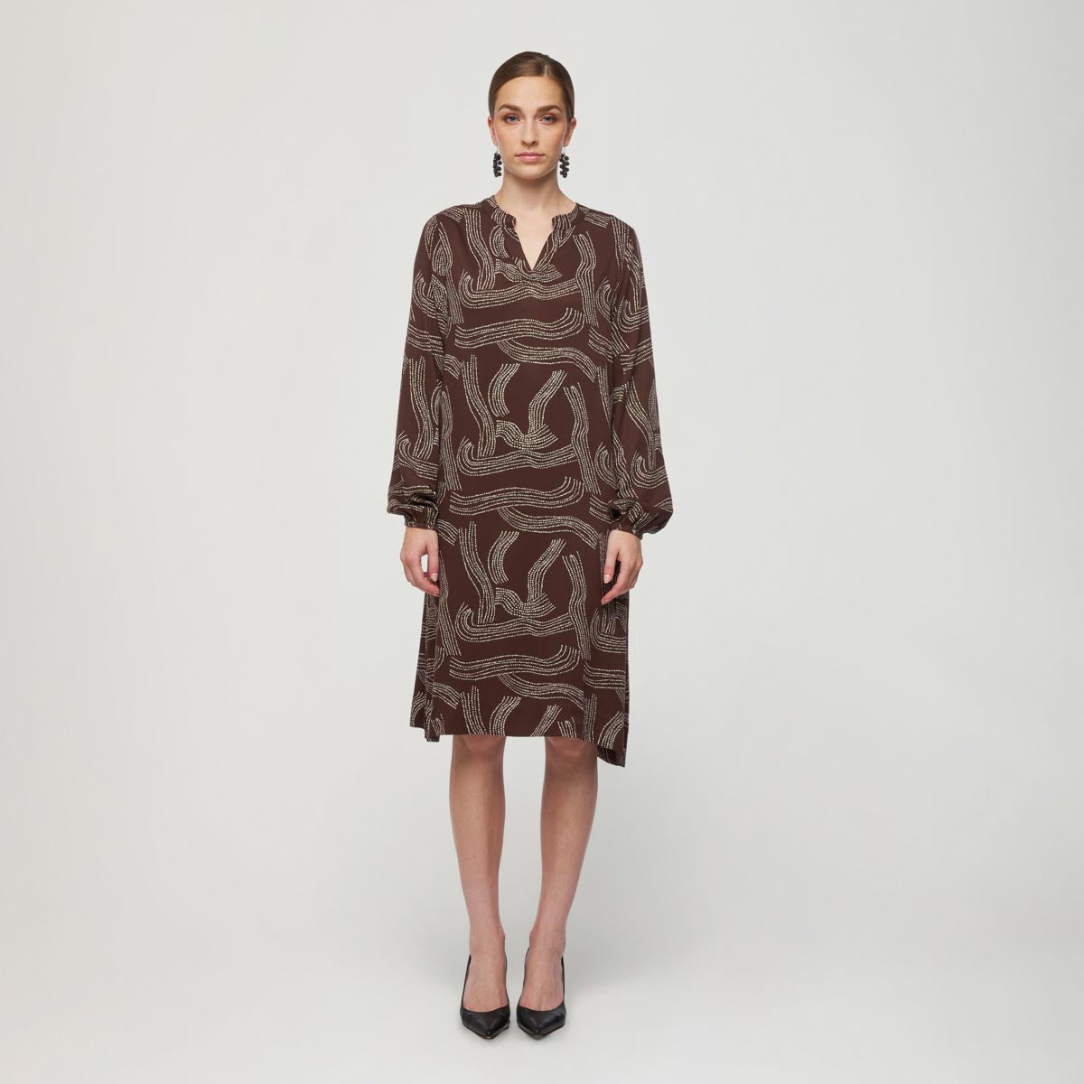 Nadja dress, Kaskadi, brown