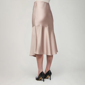 Kelly skirt, satin, champagne