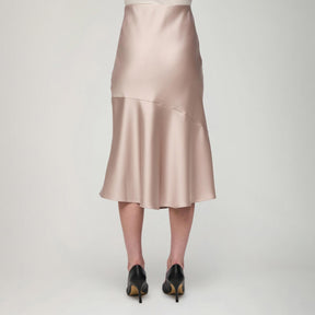 Kelly skirt, satin, champagne