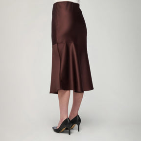 Kelly skirt, satin, brown