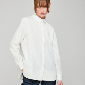 Leila blouse, Aallot, white