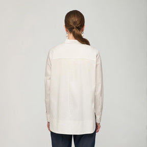 Leila blouse, Aallot, white