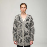 Ellis cardigan, Pässi, melange grey