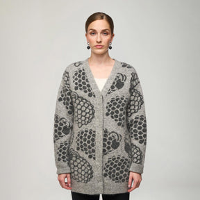 Ellis cardigan, Pässi, melange grey