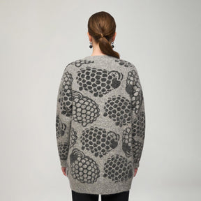Ellis cardigan, Pässi, melange grey
